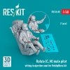 RESKIT RSF48-0088 Rafale (C, M) male pilot sitting in ejection seat for HobbyBoss kit (1 pcs) (3D Printed) (1/48)